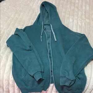 Teal Zip-Up Hoodie
